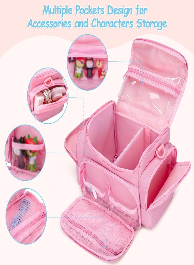 GRAOSO Carrying Case Compatible with Toniebox 2/1, Portable Bag for Audio Player Starter Set, Storage Travel Case for Charging Station Headphone, Shoulder Strap and Handle, Pink, Patented Design(Bag Only) - Image 2